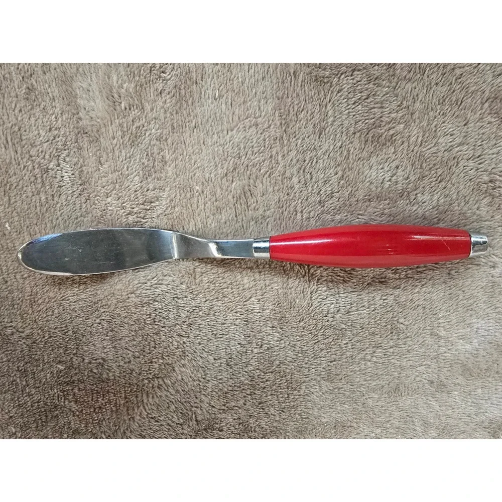 Fiesta Scarlet Red Butter Spreader Knife Stainless Steel Resin Handle Flatware